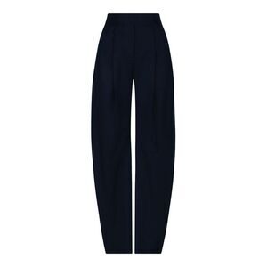 THE ATTICO High-Waisted Pleated Wide-Leg Trousers Women BLUE Pants